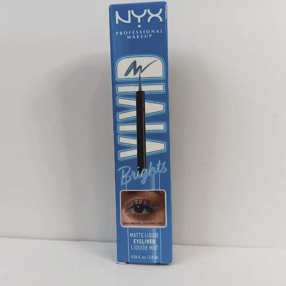 NYX Cobalt Crush Vivid Brights Matte Liquid Eyeliner 0.06 fl. oz /2.0 mL VBLL05